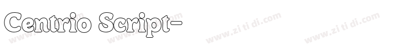 Centrio Script字体转换